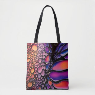 Vibrant Abstract Liquid Art Fusion Tote Bag
