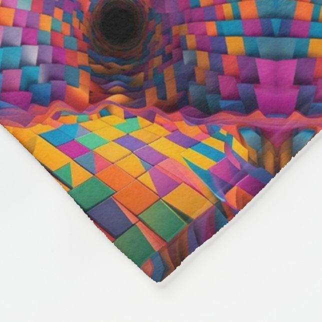 Vibrant Abstract Mosaic Blanket (Corner)