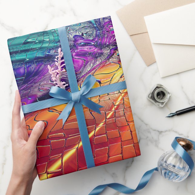 Vibrant Abstract Mosaic Wrapping Paper (Gifting)