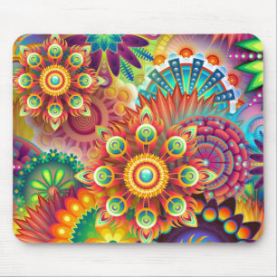 Vibrant Abstract Mouse Pad
