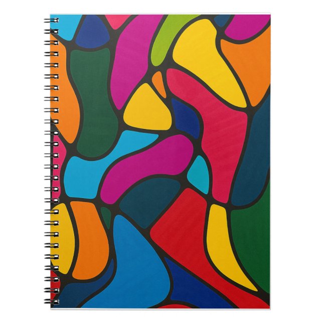 Vibrant Abstract  Notebook (Front)