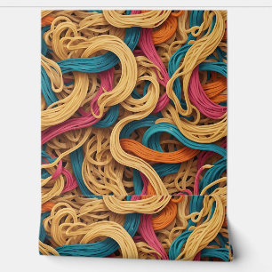 Vibrant Abstract of Noodles with Dynamic Colours Wallpaper