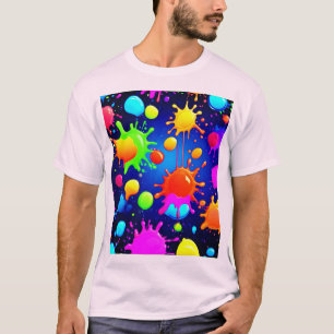 Vibrant Abstract Paint Explosion T-Shirt
