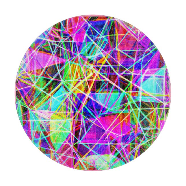 Vibrant Abstract Pattern Design Cutting Board (Front)