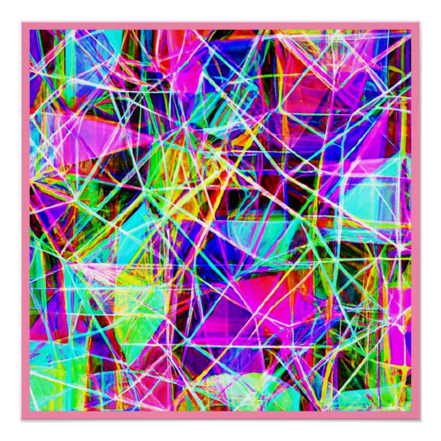 Vibrant Abstract Pattern Design Poster (Front)