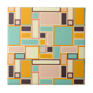 Vibrant abstract pattern with rectangles tile