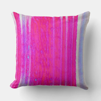 Vibrant Abstract Pink and Purple Stripes Art Cushion