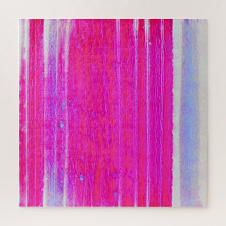 Vibrant Abstract Pink and Purple Stripes Art Jigsaw Puzzle