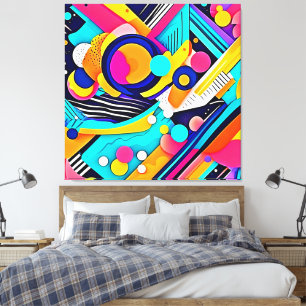 Vibrant Abstract Pop Art Canvas Print