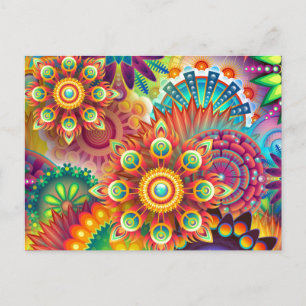 Vibrant Abstract Postcard