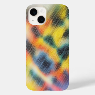 Vibrant Abstract Rainbow Streaks iPhone 14 Case