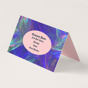 Vibrant Abstract Swirled Mists of Blue Pink Green Business Card
