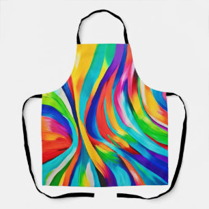 Vibrant Abstract Swirling Colour Art Apron