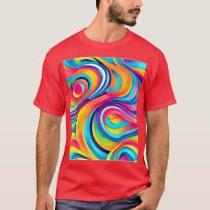 Vibrant Abstract Swirls of Colour T-Shirt