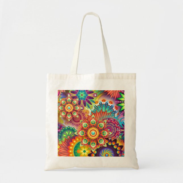 Vibrant Abstract Tote Bag (Front)