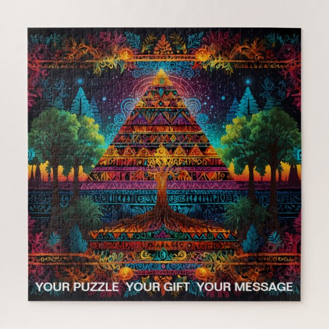 Vibrant Abstract Tree of Life Jigsaw Puzzle (Vertical)