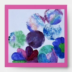 Vibrant Abstract Watercolor Circles Envelope Liner