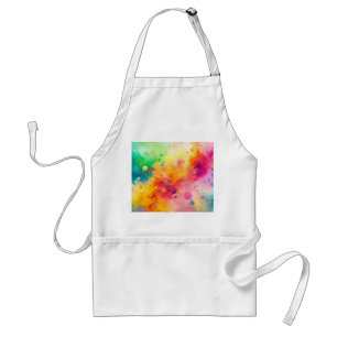 Vibrant Abstract Watercolor Splatter Pattern Standard Apron