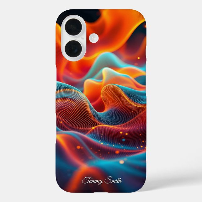 Vibrant Abstract Waves – Futuristic Art Case-Mate iPhone Case (Back)