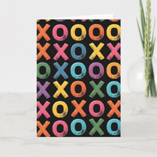Vibrant Abstract Xo Art Card