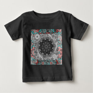 Vibrant African Culture: A Pink and Cyan Fusion Baby T-Shirt