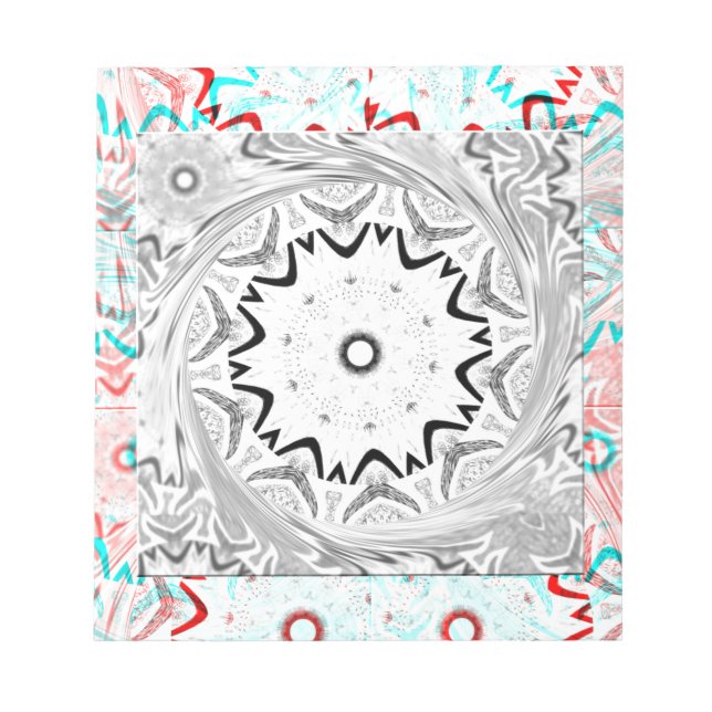 Vibrant African Culture: A Pink and Cyan Fusion Notepad (Front)