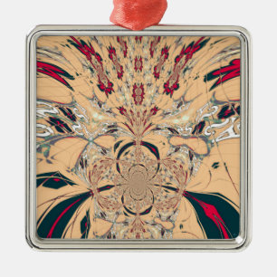 Vibrant African Kaleidoscope: A Peachy Delight Metal Tree Decoration