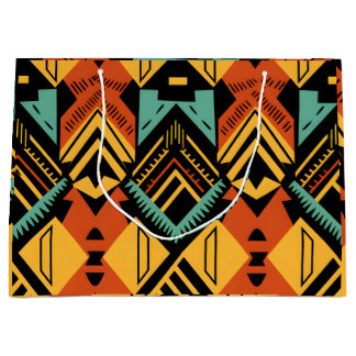 Vibrant African Pattern Large Gift Bag