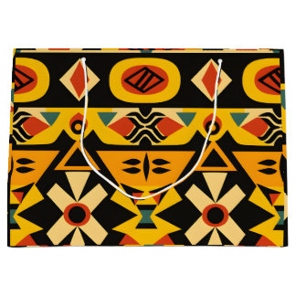 Vibrant African Pattern Large Gift Bag