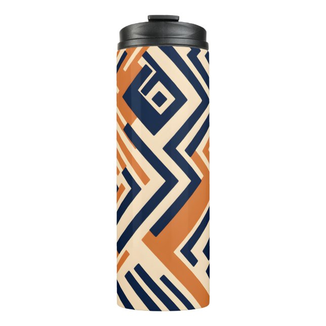 Vibrant African Pattern Thermal Tumbler (Front)