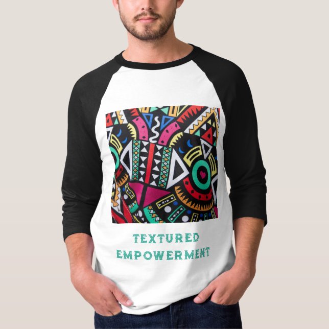 Vibrant Afro-Centric Geometric Pattern – Bold Trib T-Shirt (Front)