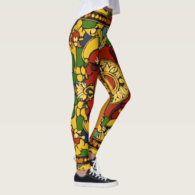 Vibrant All-Over-Print Leggings: Express Your Uniq Leggings (Right)