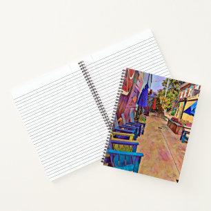 Vibrant Alleyway  Spiral Notebook