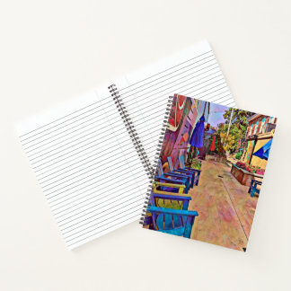 Vibrant Alleyway Spiral Notebook