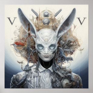 Vibrant and Captivating V8 Engine Poster - Perfect