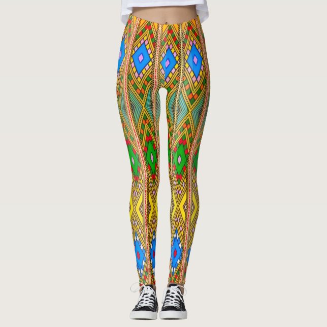 Vibrant and Comfortable Colourful Leggings (Front)