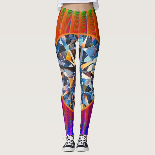 Vibrant and Comfortable Colourful Leggings (Front)