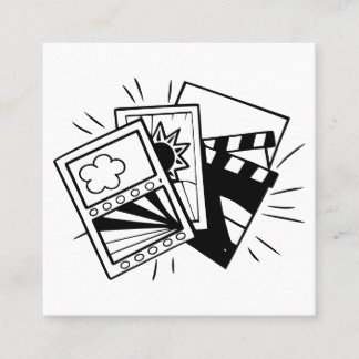 vibrant and fun blend of textures and shapes square business card