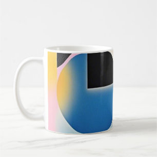 Vibrant and whimsical abstract artwork geometric coffee mug