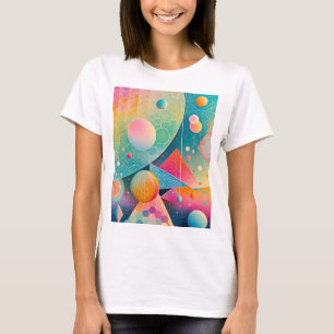 Vibrant and whimsical abstract artwork geometric  T-Shirt