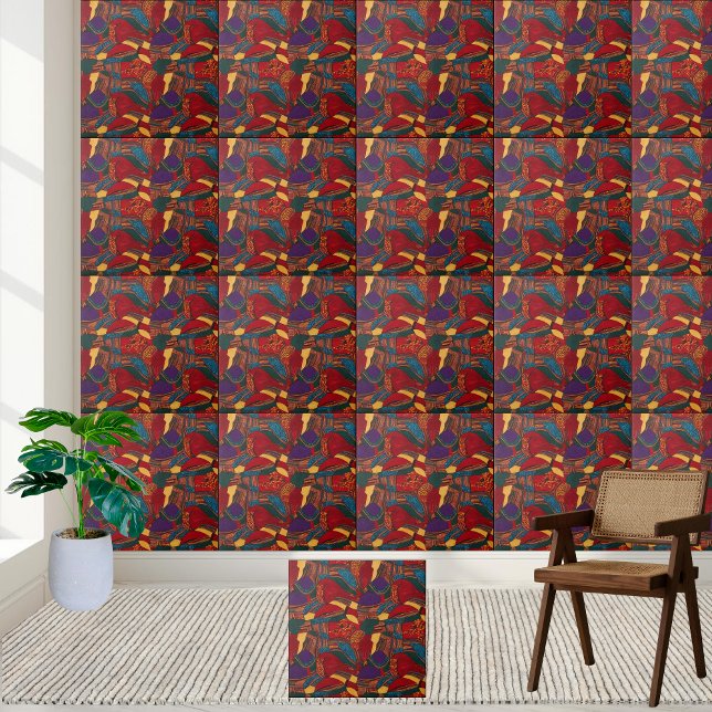 Vibrant Ankara Style Pattern Tile  (Vibrant Ankara Style Pattern Tile)