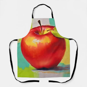 Vibrant Apple Still Life Apron
