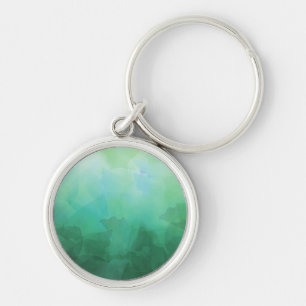 Vibrant Aquamarine Watercolor Background Key Ring