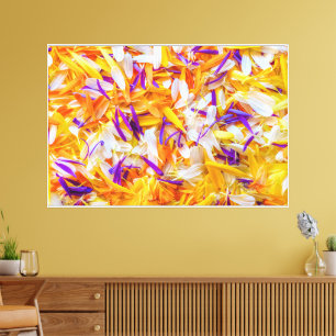 Vibrant Array of Colourful petals Showcasing Rich Canvas Print