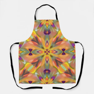 Vibrant Art Apron - Symmetrical Digital Print