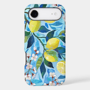 Vibrant art of blue lemon flowers