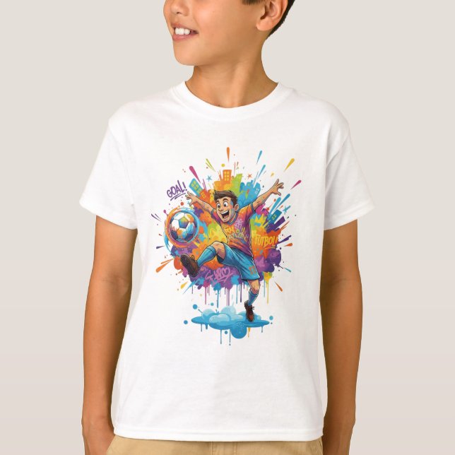 Vibrant Artistic Boy T-Shirt (Front)