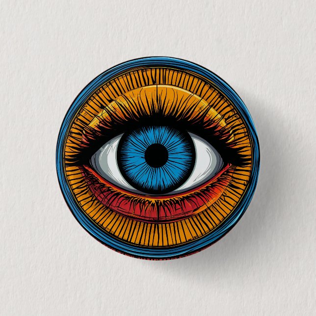 Vibrant Artistic evil Eye Design 3 Cm Round Badge (Front)