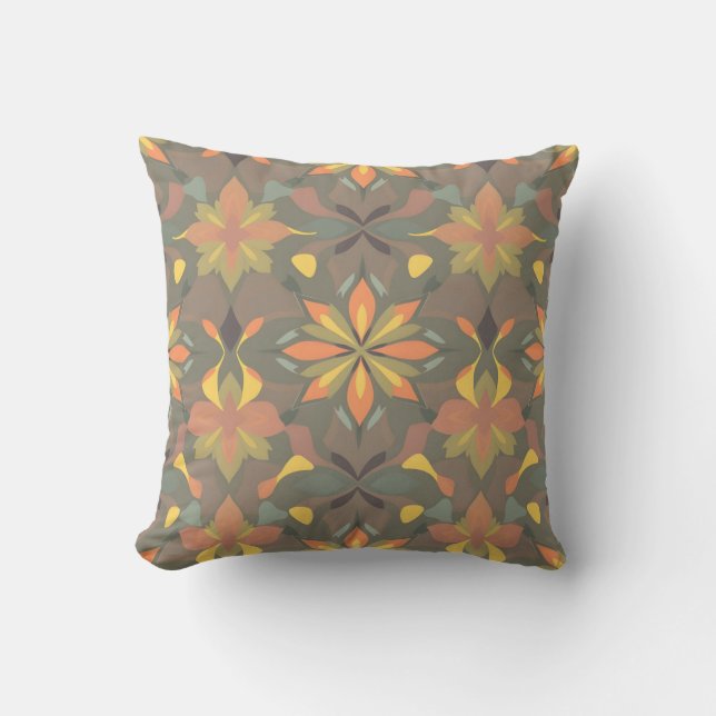 Vibrant Artistic Pillow - Seamless Colourful Desig (Front)
