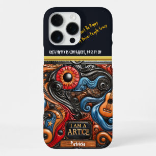 Vibrant Artwork with Striking Eye Detail iPhone 16 Pro Max Case